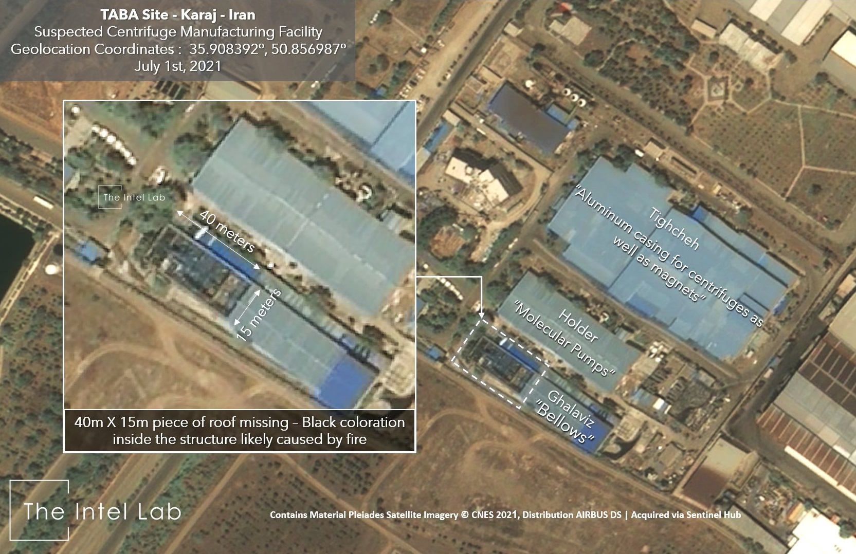 Consultants Claim Satellite Shows Damage At Iran’s Karaj Nuclear Site