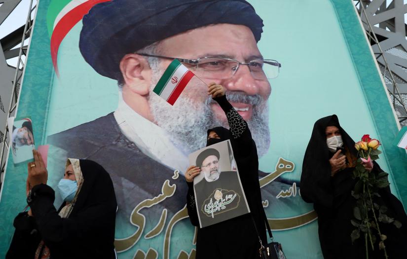 Supporters of Ebrahim Raeesi in Tehran. June 19, 2021