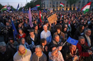 راهپیمایی گسترده در بوداپست در اعتراض به نخست‌وزیری ویکتور اوربان