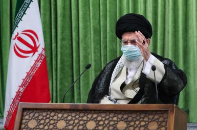 Iran's Supreme Leader Ali Khamenei delivering a speech. FILE