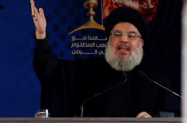Secretary General of Hezbollah, Hassan Nasrallah. FILE