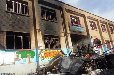 مدرسه‌ی تخریب‌شده در منطقه‌ی اسلام‌آباد ارومیه