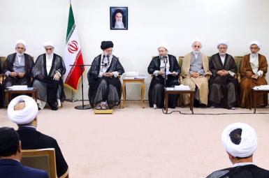 آیت‌الله علی خامنه‌ای، رهبر جمهوری اسلامی، در دیدار با رئیس و مسئولان قوه قضاییه و رؤسای کل دادگستری‌های سراسر کشور