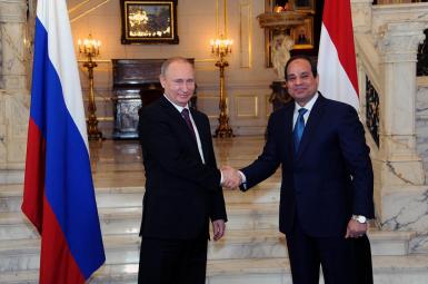 ولادیمیر پوتین، رئیس‌جمهور روسیه و عبدالفتاح السیسی، رئیس‌جمهور مصر