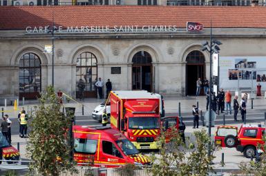حمله تروریستی فرد مسلح به چاقو در یک ایستگاه مترو در مارسی فرانسه
