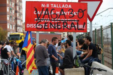 اعتصاب سراسری در کاتالونیا در اعتراض‌به خشونت پلیس در روز همه‌پرسی