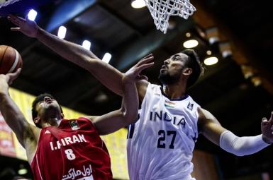 دیدار ایران و اردن در رقابت‌های بسکتبال کاپ آسیا