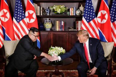 دیدار دونالد ترامپ، رییس جمهوری آمریکا و کیم جونگ‌اون، رهبر کره‌شمالی