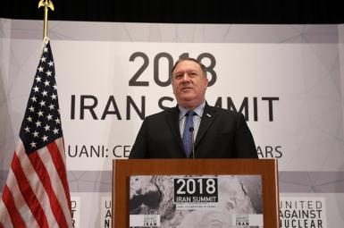 مایک پمپئو، وزیر خارجه آمریکا در نشست «اتحاد علیه ایران هسته‌ای»