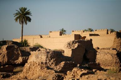 نمایی عمومی از شهر باستانی بابل در عراق