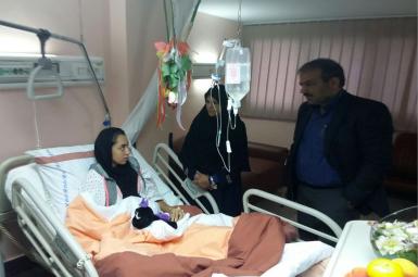  کیمیا علیزاده در بیمارستان
