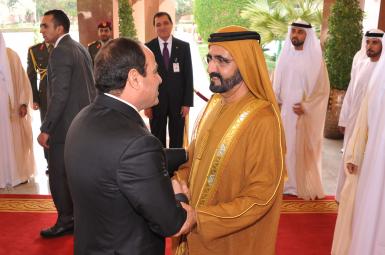دیدار امیر دبی با رئیس‌جمهور مصر