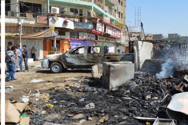 خودروی بمبگذاری شده در منطقه الکراده بغداد