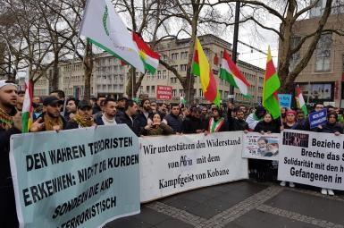  تظاهرات اعتراضی به عملیات ترکیه در عفرین