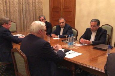 Iran's Abbas Araghchi meeting Russian deputy foreign minister Andrey Rudenko. October 29, 2020