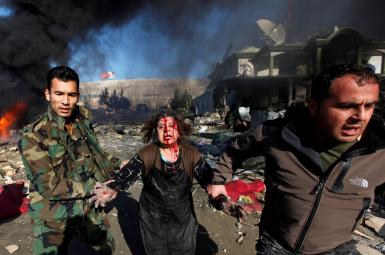 A Taliban bomb attack in Kabul, December 15, 2009