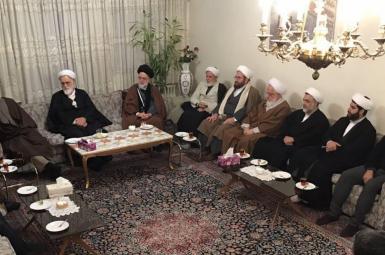 A group of Iranian Shiite clerics leading seminaries in Qom. FILE