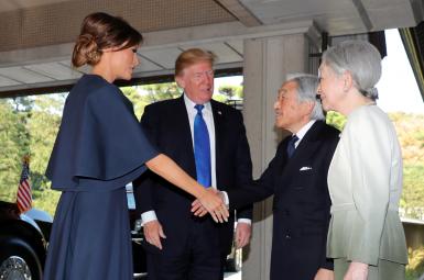 دیدار ترامپ با امپراتور ژاپن به خیر گذشت