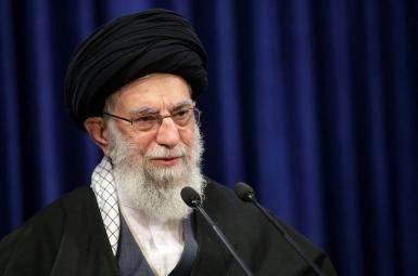 Iran's Supreme Leader Ali Khamenei delivering a speech. June 4, 2021