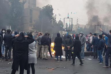 A scene from Iran protests in November 2019. FILE