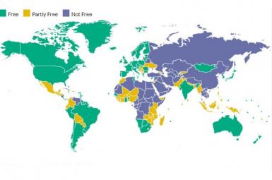 نقشه آزادی در جهان ۲۰۱۹ (گزارش Freedom House)