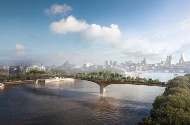 طرح ساختمانی 'پُل باغ‌دار' بر روی رودخانه تیمز (River Thames) لندن پس از مخالفت با حضور یک فروشگاه بزرگ ' اَپل' در وسط آن با ضرر معادل 50 میلیون پوند برای شهرداری لندن شکست خورده است.
