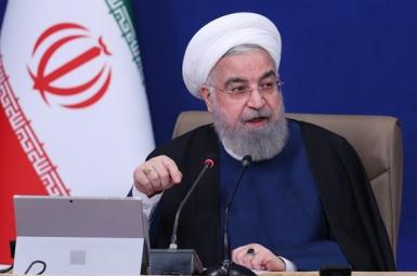Iran's president Hassan Rouhani speaking at a cabinet meeting. FILE