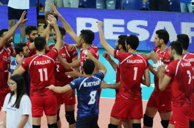 پیروزی ۳-۱ تیم ملی والیبال ایران