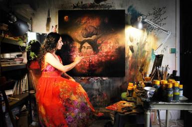 یُسرا مجتهدی، نقاش ایرانی مقیم فرانسه