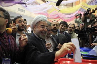 President Hassan Rouhani casting his vote in 2017 presidential elections.