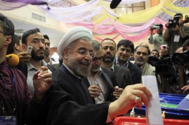 President Hassan Rouhani casting ballot in last presidential elections. FILE