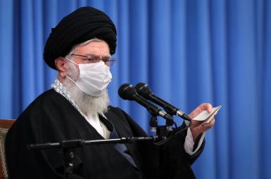 Iran Supreme Leader Ali Khamenei during a speech. December 16, 2020