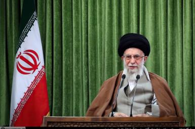 Iran's Supreme Leader Ali Khamenei speaking on March 21, 2021