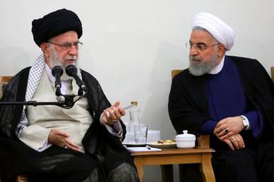 Iran's Supreme Leader Ali Khamenei and President Hassan Rouhani. Undated