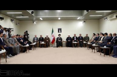 دیدار رئیس‌جمهوری و اعضای هیأت دولت با رهبر جمهوری اسلامی ایران