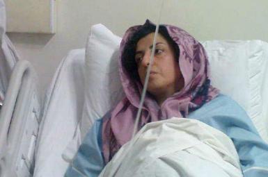 Narges Mohammadi in hospital during her incarceration. May 15, 2019