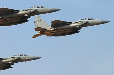 حمله جنگنده‌های ائتلاف عربی به رهبری عربستان
