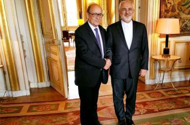 دیدار ژان-ایو لو دریان، وزیرخارجه فرانسه، با محمدجواد ظریف در سفر به تهران