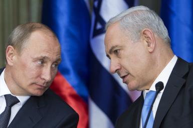 بنیامین نتانیاهو نخست‌وزیر اسرائیل و ولادیمیر پوتین رئیس‌جمهوری روسیه