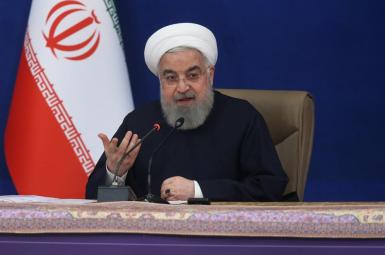President Hassan Rouhani during a press conference. File