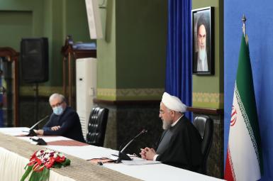 President Hassan Rouhani in the meeting of Iran's coronavirus task force. January 9, 2020