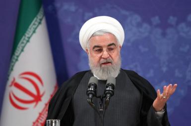 Iran's president Hassan Rouhani speaking at his cabinet meeting. July 14, 2021