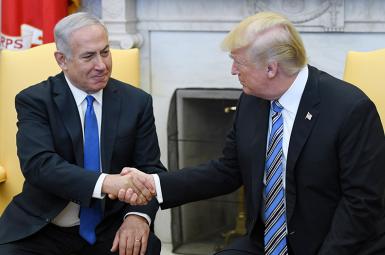 دونالد ترامپ، رئیس جمهوری ایالات متحده آمریکا،  نتانیاهو، نخست‌وزیر اسرائیل