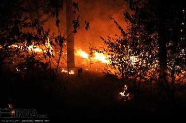 آتش‌سوزی در جنگل‌های گیلان 