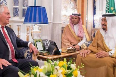 دیدار تیلرسون با ملک سلمان، پادشاه عربستان 