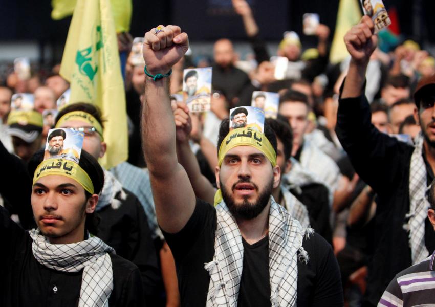 Members of Lebanese Hezbollah. The Shiite organization heavily depends on Iran financial assistance. FILE PHOTO