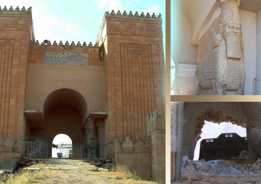 لاماسو (Lamassu)، تندیسِ نگهبان دروازه نینوای عراق، در سال ۲۰۱۵ به‌دست نیروهای داعش، تخریب شد. 