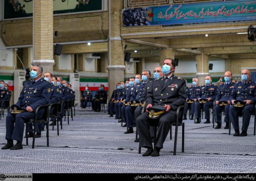 Iran's Air Force officers meeting with Supreme Leader Ali Khamenei. February 7, 2021