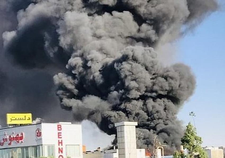Fire at Behnoush soft drink plant near Tehran. June 6, 2021