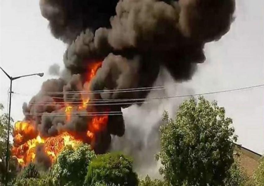 Firefighters Battle A Large Blaze In Iran Electrical Motors Factory Iran International Firefighters Battle A Large Blaze In Iran Electrical Motors Factory Iran International